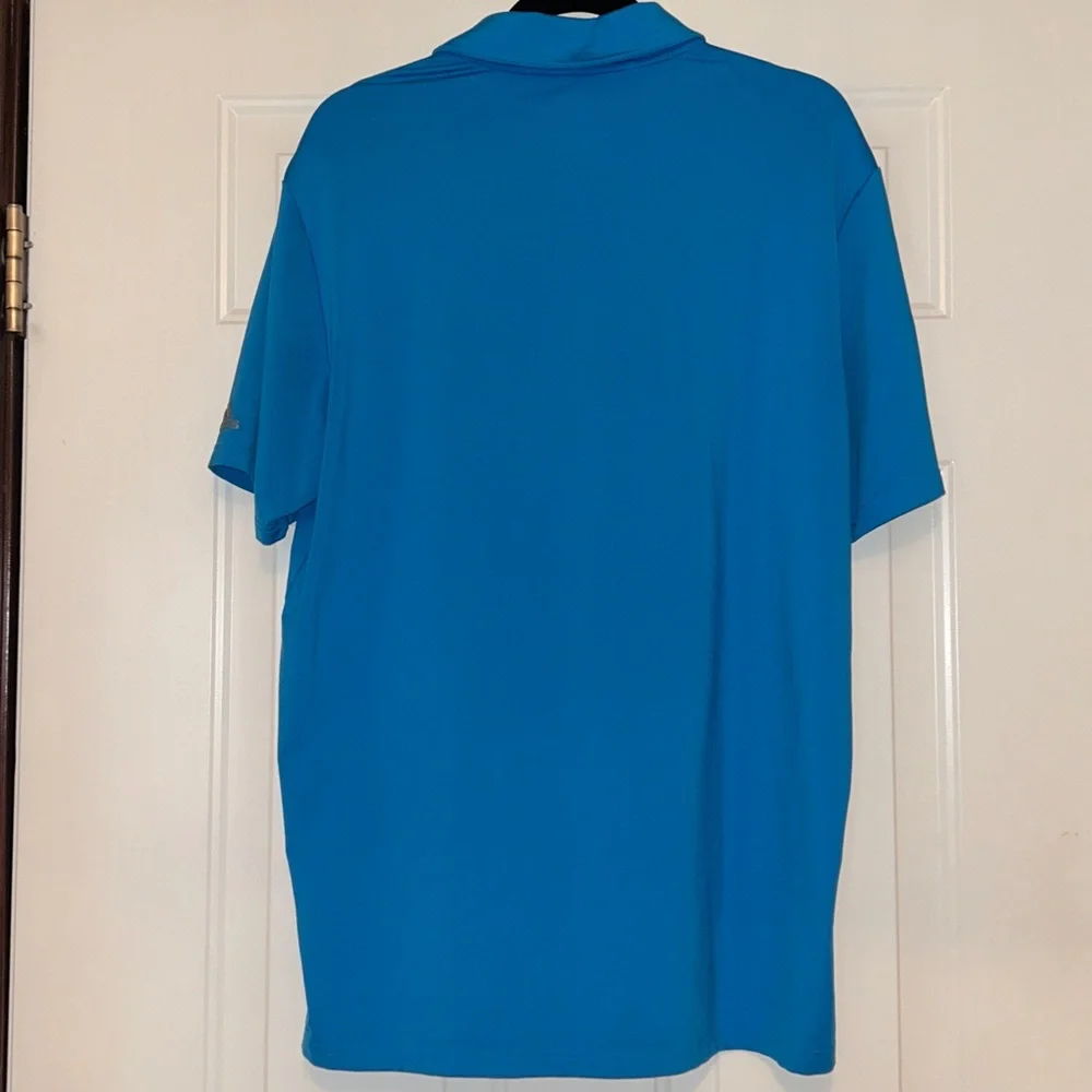 Adidas Men's Performance Golf Club Polo Shirt L Blue Casual Office Preppy
